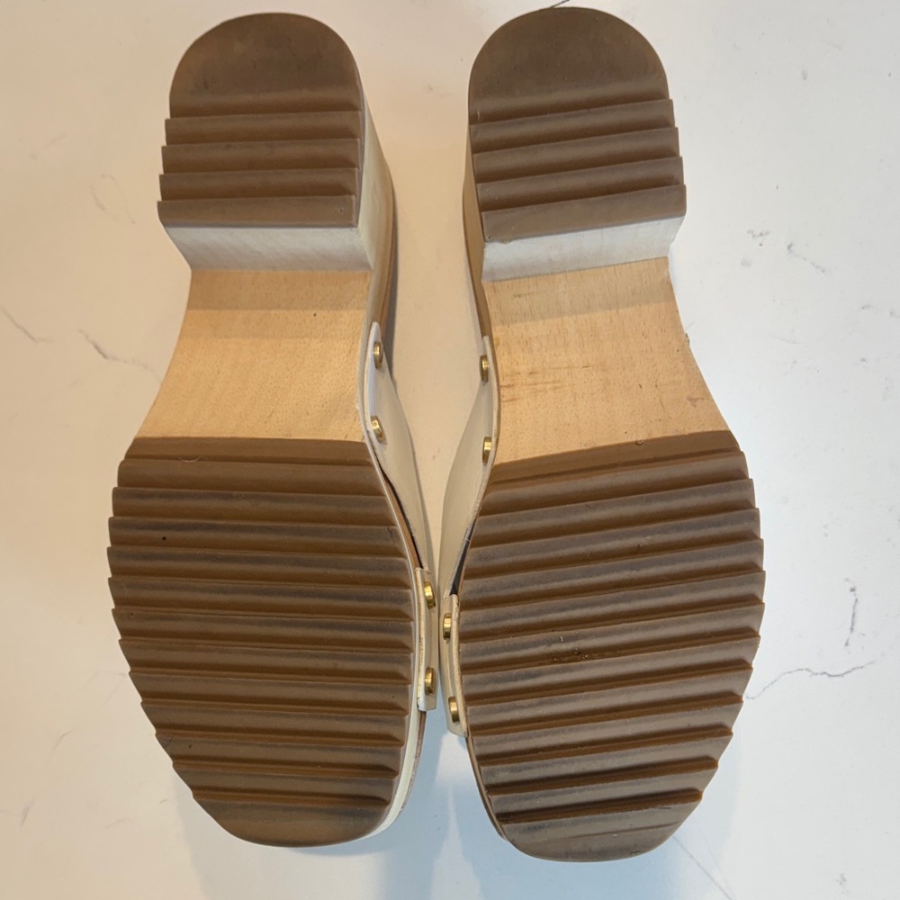 Dr Scholl’s White Leather Platform Sandals - Picture 3 of 4